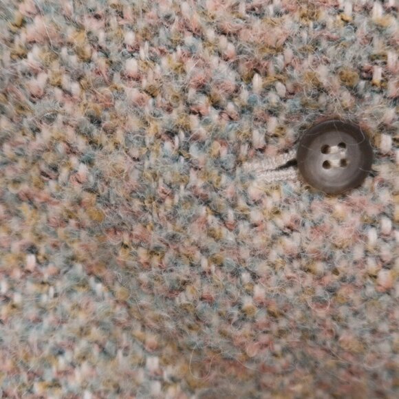 Bonpoint baby Boniface Tweed Coat jacket wool alpaca green multi thick hood 6 MS - Picture 6 of 12